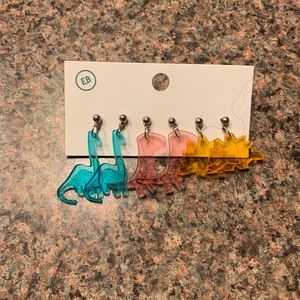Acrylic Dinosaur Earring Set